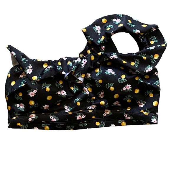 Victoria's Secret Bathing Suit top Ruffle One-Shoulder Brazilian Bikini Lemon L - Picture 3 of 9